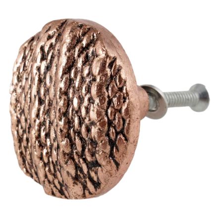 Round Jute Shape Antique Copper Aluminium Dresser Knob